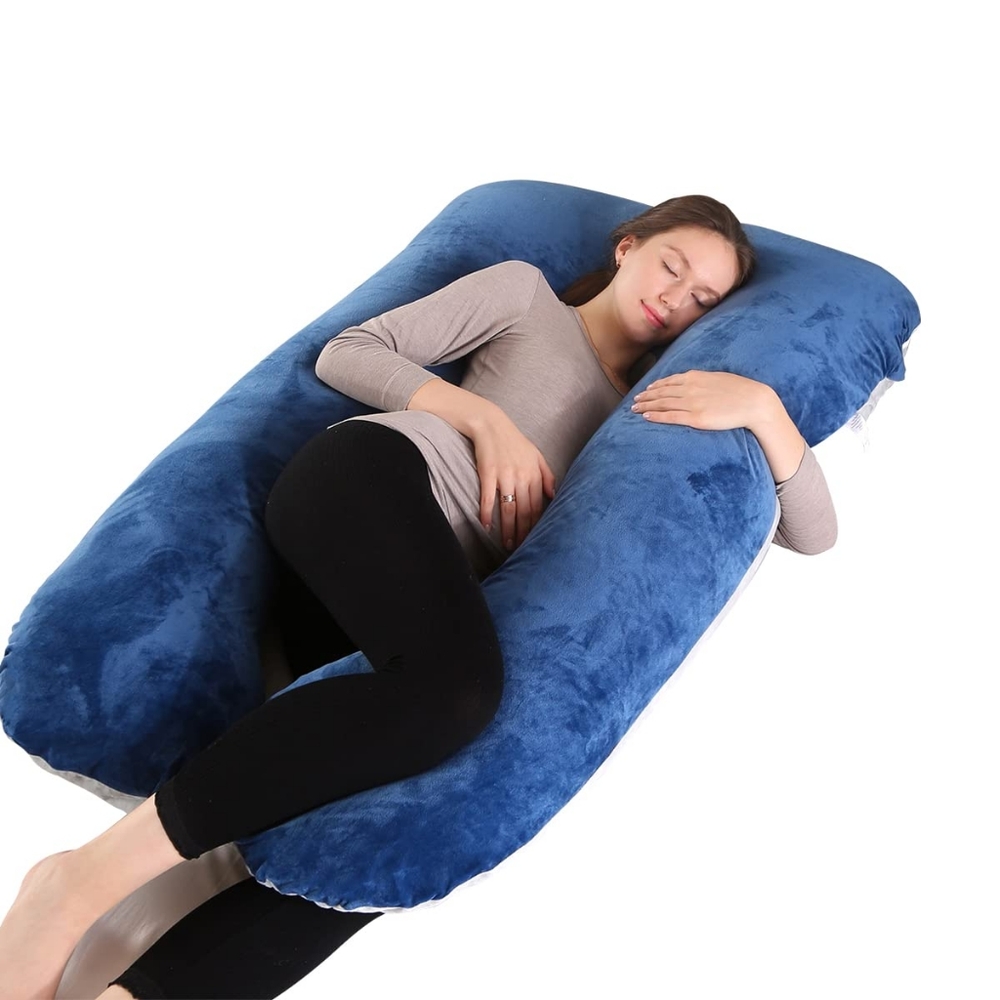 COPY - -  Maternity Pillow - U Shaped with  reversible velvet cover